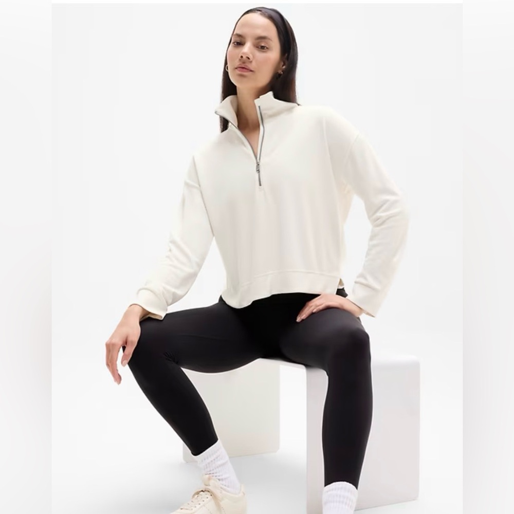 Athleta *COFFEE BROWN* Seasoft Quarter Zip